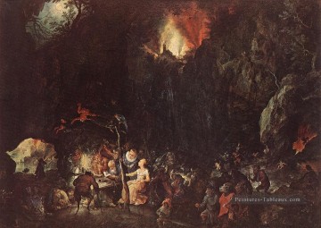 Tentation de saint Antoine Flamand Jan Brueghel l’Ancien Peinture à l'huile